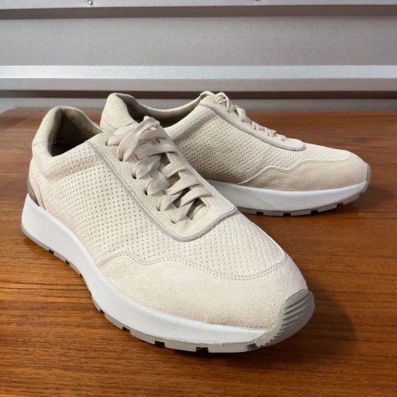 Peter Millar Men Ivory Crown Crafted Wayfare Runner Shoe MS24XF80 Size 10.5 - Picture 1 of 12